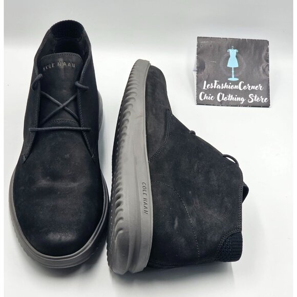 Cole Haan Men's Black Suede Lightweight Original Grand Chukka Boots Size 13 2955 - Picture 12 of 16